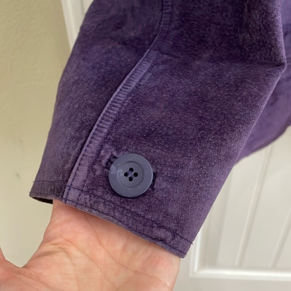 ST JOHNS BAY purple leather jacket.  L - Picture 2 of 12